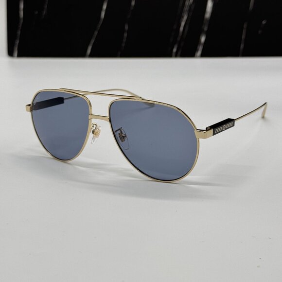 NEW GUCCI GG1311S 003 AVIATOR UNISEX GOLD GRAY SUNGLASSES GUCCI - Picture 6 of 12